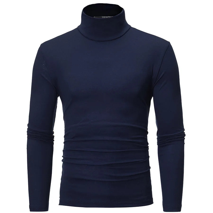 New Men's handsome half turtleneck bottom shirt, gentle and comfortable, suitable for autumn, winter, senior undershirt