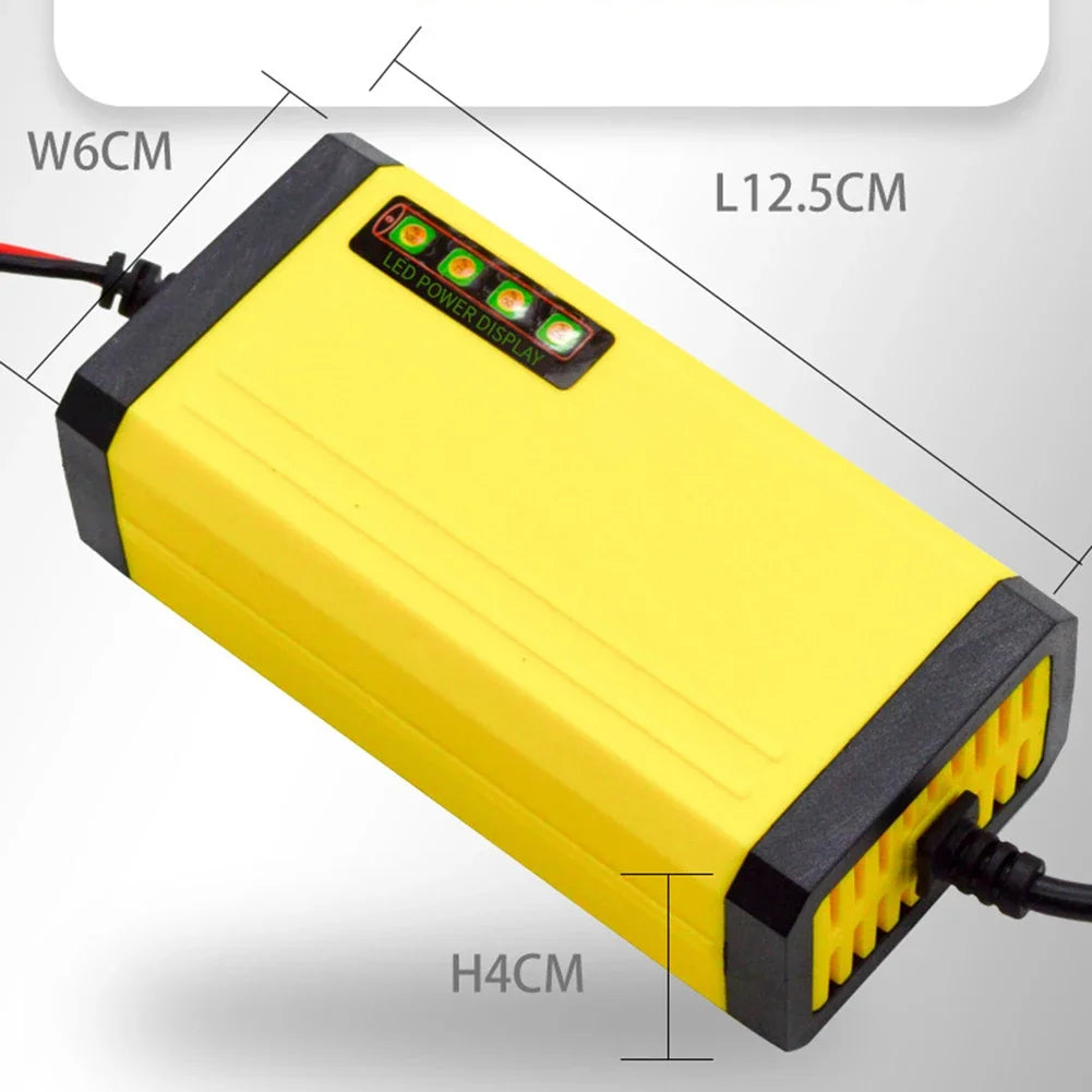 12V 2A LCD Display Smart Charger for 12V Motorcycle Car Battery Fully Automatic Charging Adapter Lead Acid Gel Charger 110V 220V