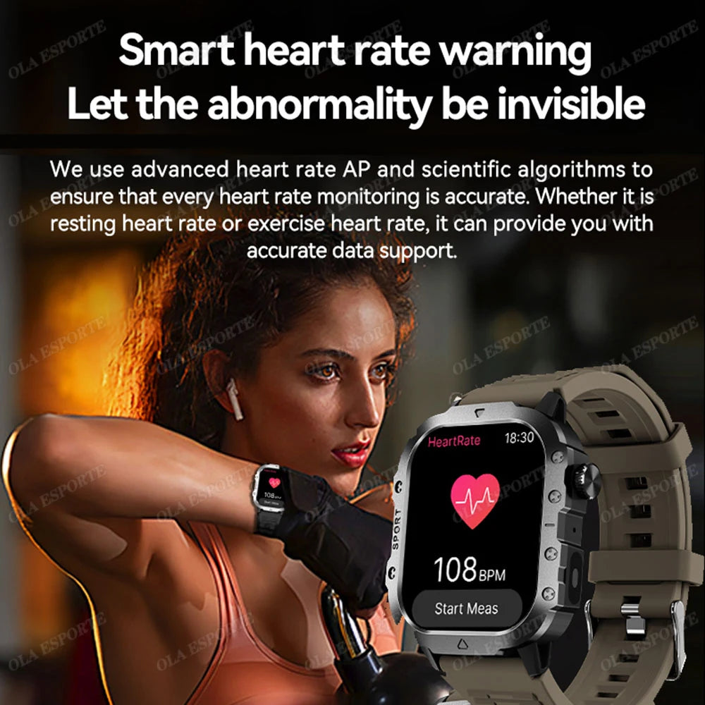2025 Smartwatch Men Bluetooth Call Heart Rate Health Monitor AI Voice Waterproof Sport GPS Tracker Smart Watches For Android IOS