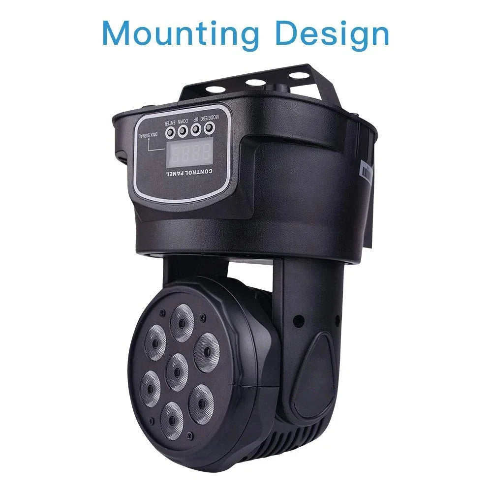 4PCS 7*10W Moving Head Stage Lights RGBW 4-in-1 Professional Disco Light Home Party Stage Ambient Lamp DMX512 Sound Control Ligh