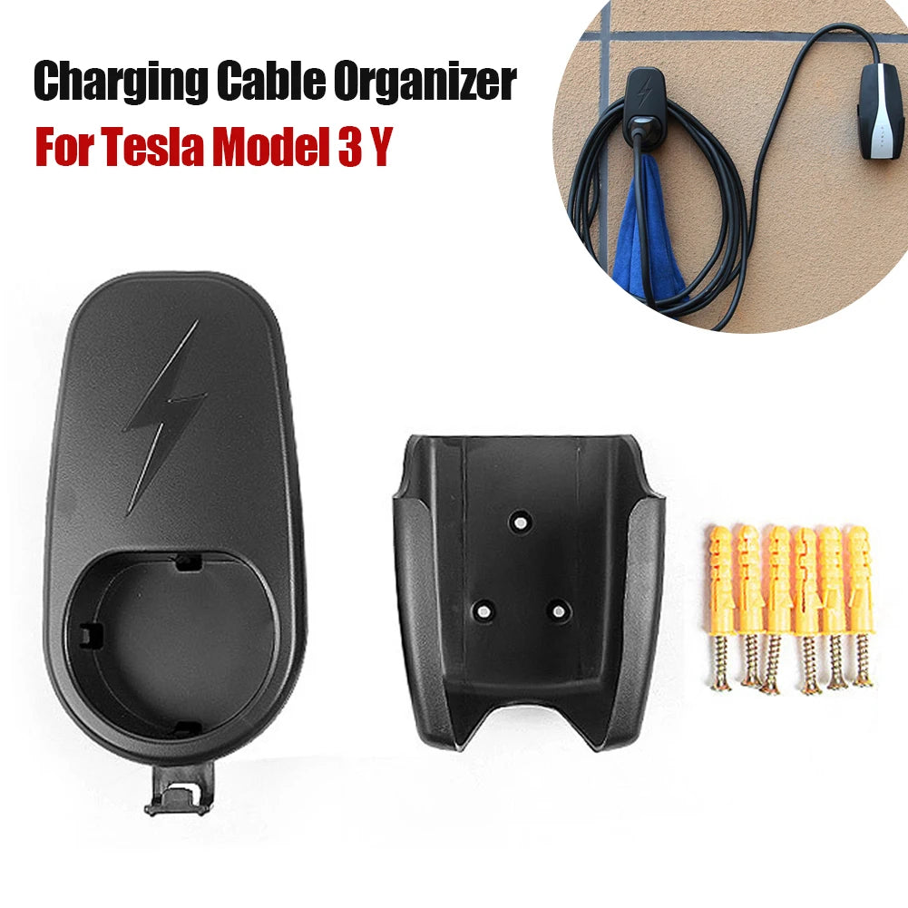 Charging Cable Organizer Wall Mount Connector Bracket Charger Holder with Chassis Bracket Charger For Tesla Model 3 Y