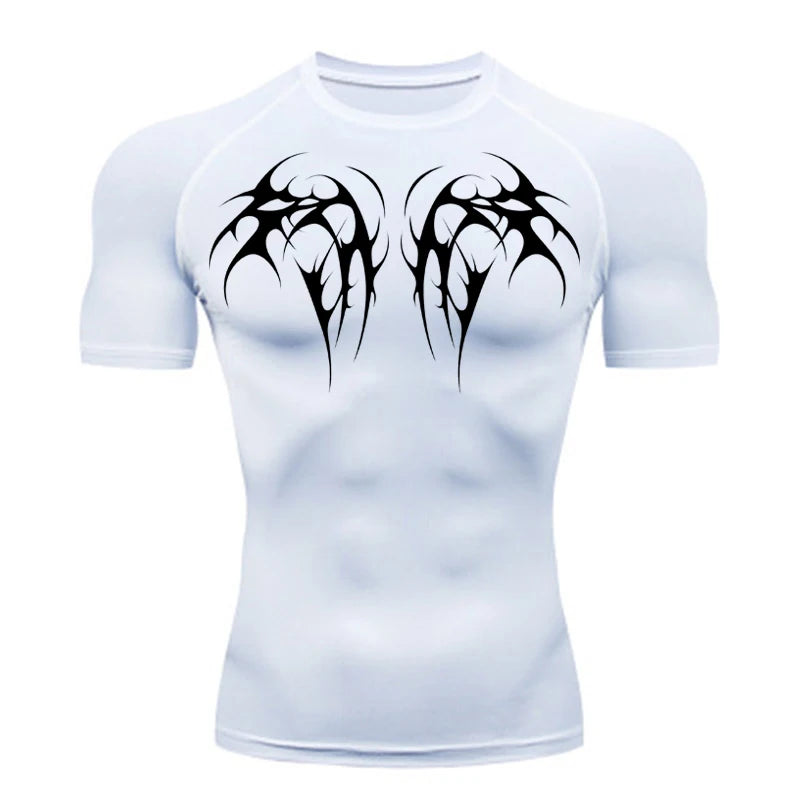 Y2K Men's Turtleneck Compression Shirt Quick Gym Fitness Dry Rash Guard Hight Neck Muscle Athletic Bodybuilding Shirts Cycling