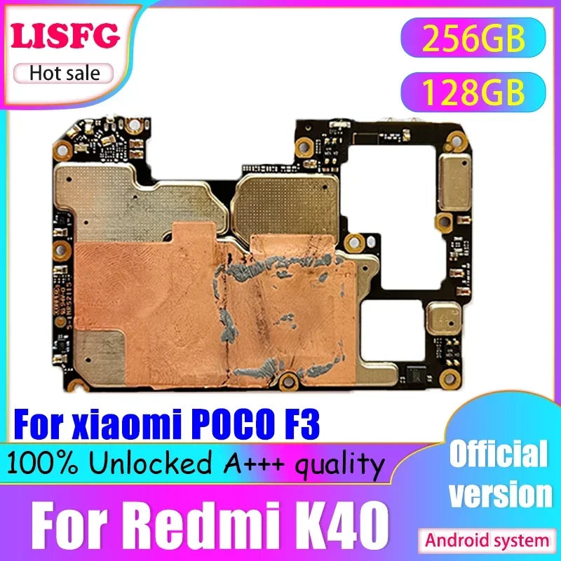 Good Working Mainboard For Xiaomi Poco F3 Motherboard Google Installed Plate For Redmi K40 100% Unlocked Logic Board