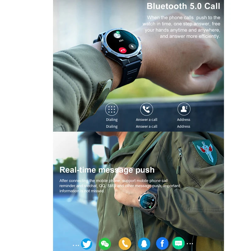 AMOLED K62 Smart Watch Men Voice Assistant Dial Bluetooth Call Music Heart Rate IP68 Waterproof Timer Sport Smartwatch 400mAh