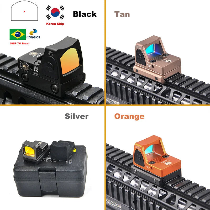 Mini RMR Red Dot Sight Collimator Rifle Reflex Sight Scope fit 20mm Weaver Rail For Airsoft / Hunting Rifle