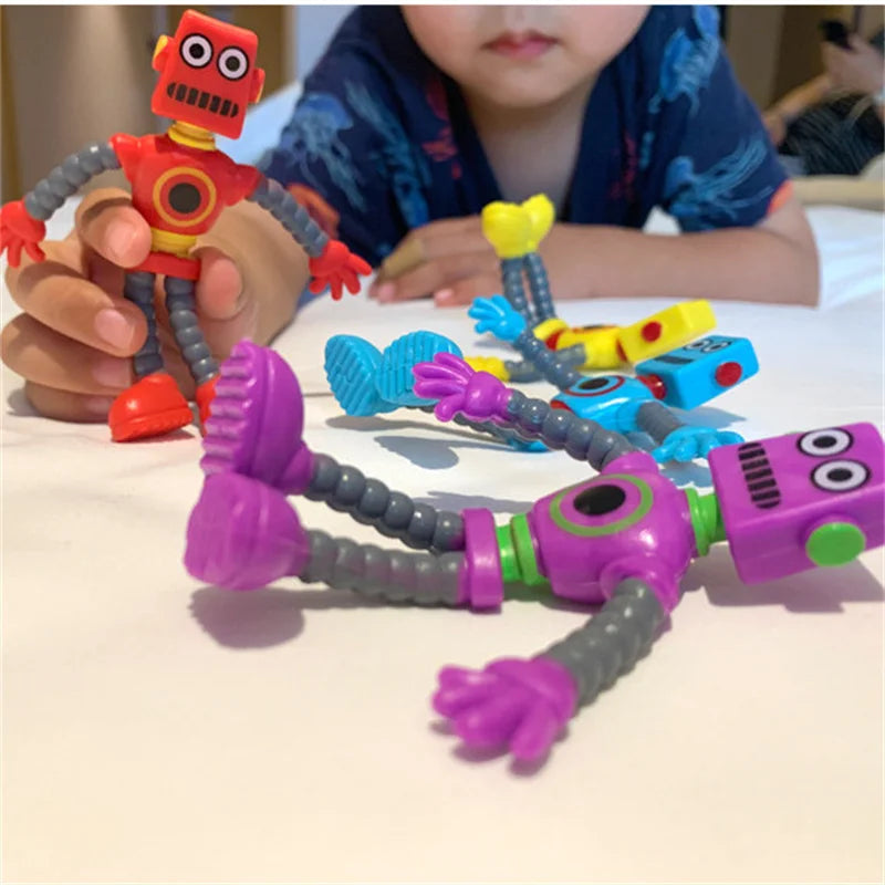 Children's Doll Robot Toy Flexible and Bendable Cool Novelty Funny Party Gift Parent-child Interactive Educational Creative Doll