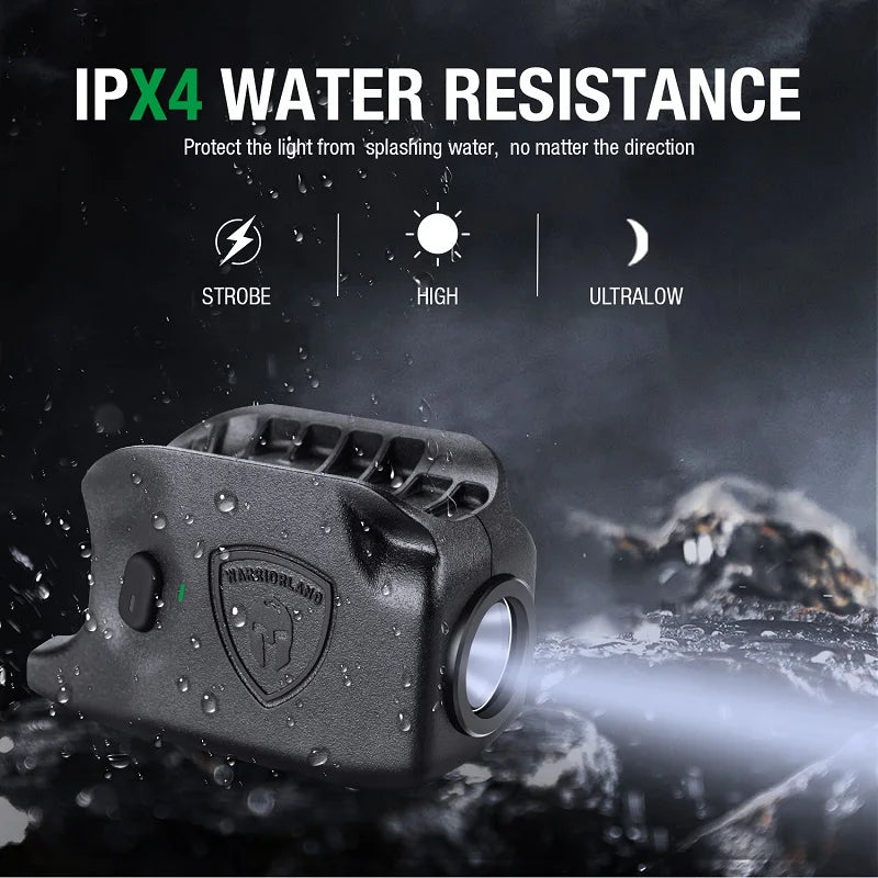 Glock 43/43X ,Not Fit G43X MOS,Mini Tactical Gun Light 150 Lumens with Kydex Holster Pistol Tactical Right Hand Gun Flashlight 