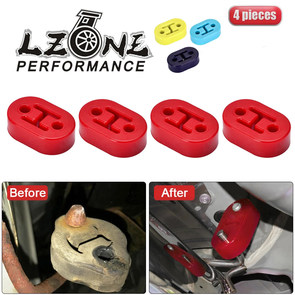 LZONE - 4pcs/Lot Universal Polyurethane Exhaust/Muffler Short Hangers Muffler Hangers Red or Blue JR8952