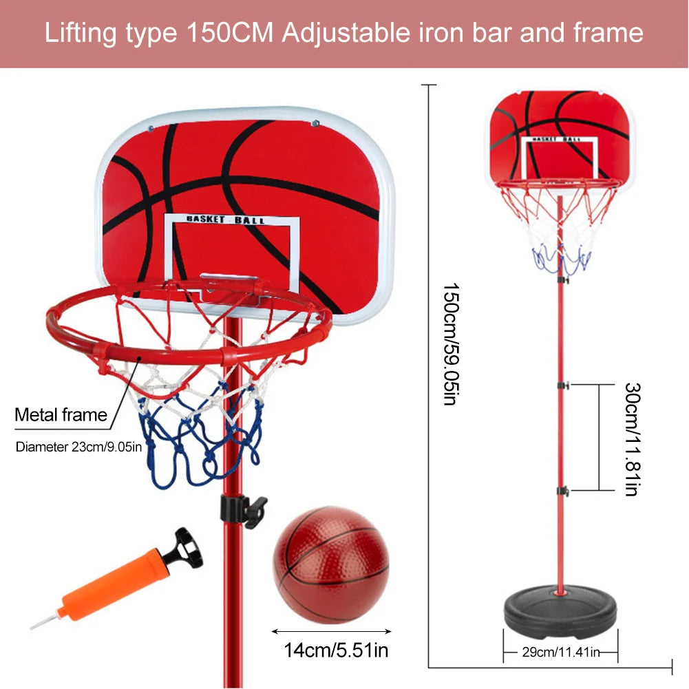 Basketball Goals with Ball and Pump Portable Basketball Hoop Adjustable Portable Basketball Hoop Indoor Outdoor Play for Kids