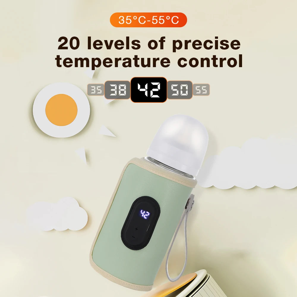 Baby Milk Warmer Bag Case Baby Nursing Bottle Heater Sleeve Stroller Cart Outdoor Travel Accessories USB Plug