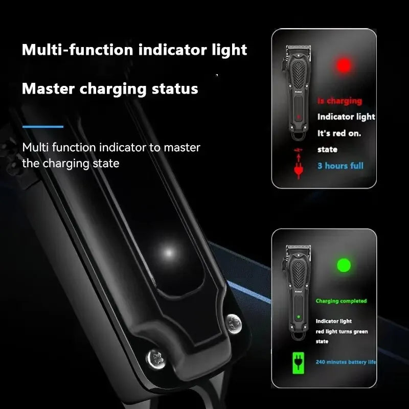 Kemei KM-1071 Electric Hair Clipper UBS Rechargeable Cordless Beard Trimmer Men Powerful Electric Hair Clipper Trimming Tool