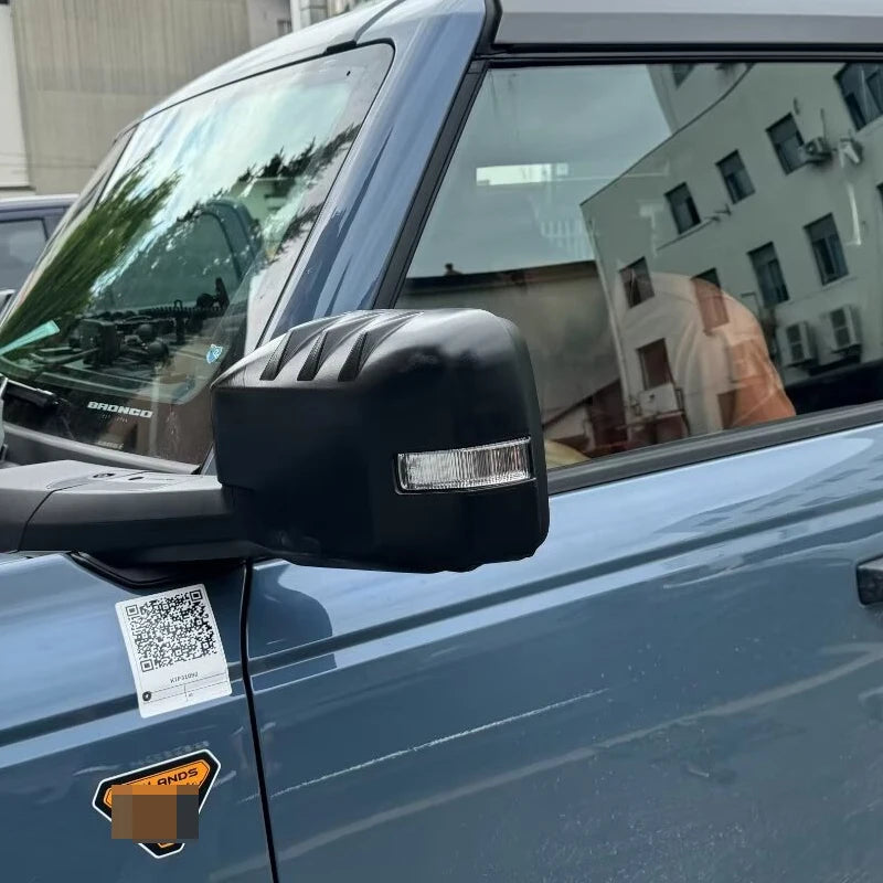 For Ford Bronco 2024 2025 Car Accessories Rearview Mirror Cover Trim Molding Decoration Stickers