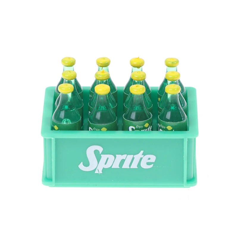 Funny Dollhouse Miniature Simulation Coke Bottle Drink Model Miniaturas Play Kitchen Mini Doll Food Toy