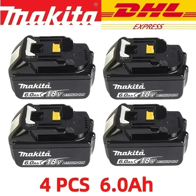 DHL Ship With Charger BL1860 Rechargeable Battery 18V 6.0Ah Lithium Ion for Makita 18v Battery 6Ah BL1850 BL1880 BL1860B LXT400