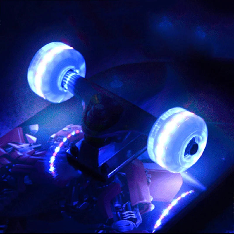 54mm Durable PU Skateboard Glow Wheels With High Elasticity Skateboard Accesaaory