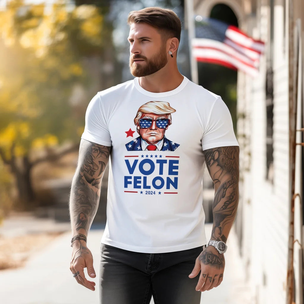 Make America Great Again 2024 Printed Tshirt I Stand with Trump Man High Quality Tops Tee Shirt Donald Trump Fight Fight fight