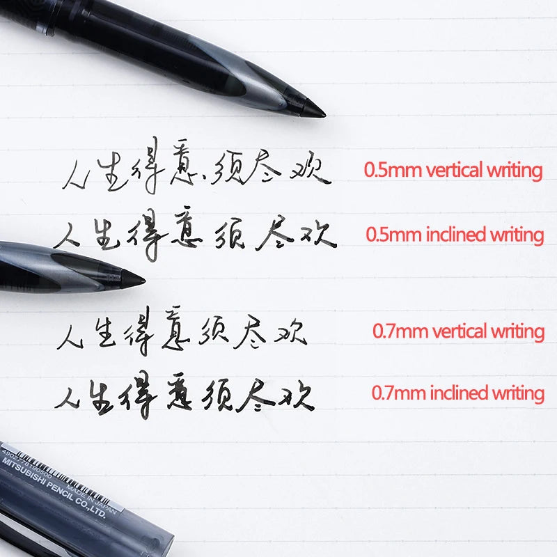 Japan Uni ball AIR Straight Liquid Gel Pens Stationery 0.5mm/0.7mm Ink Control Signature Canetas for School Office Supplies