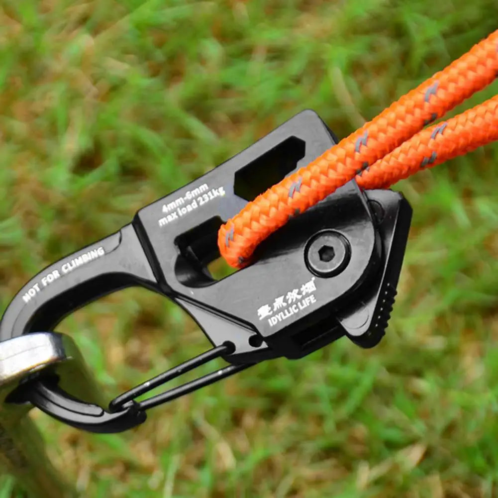 Aluminum Alloy Tent Rope Tensioner Rustproof Strong Load-bearing Lightweight Tent Cord Adjuster Camping Accessories
