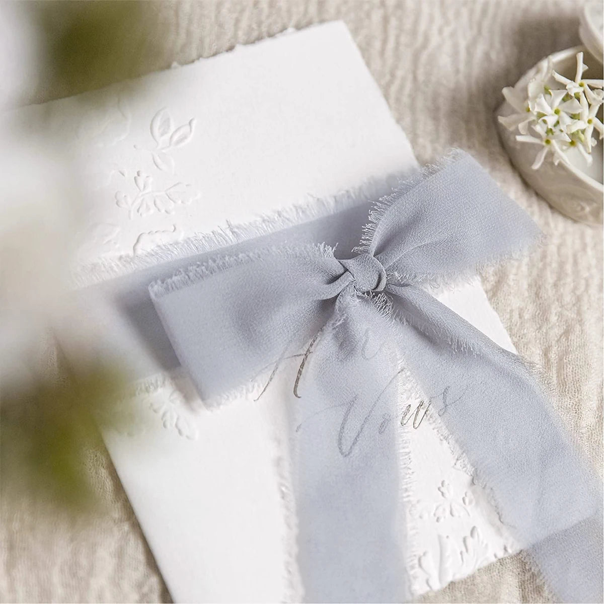 5m/roll Silk Chiffon Ribbon Wedding Bridal Bouquet Ribbon Decor Fabric Wrapping Gift Boxes Wedding Decoration DIY Gift Packing