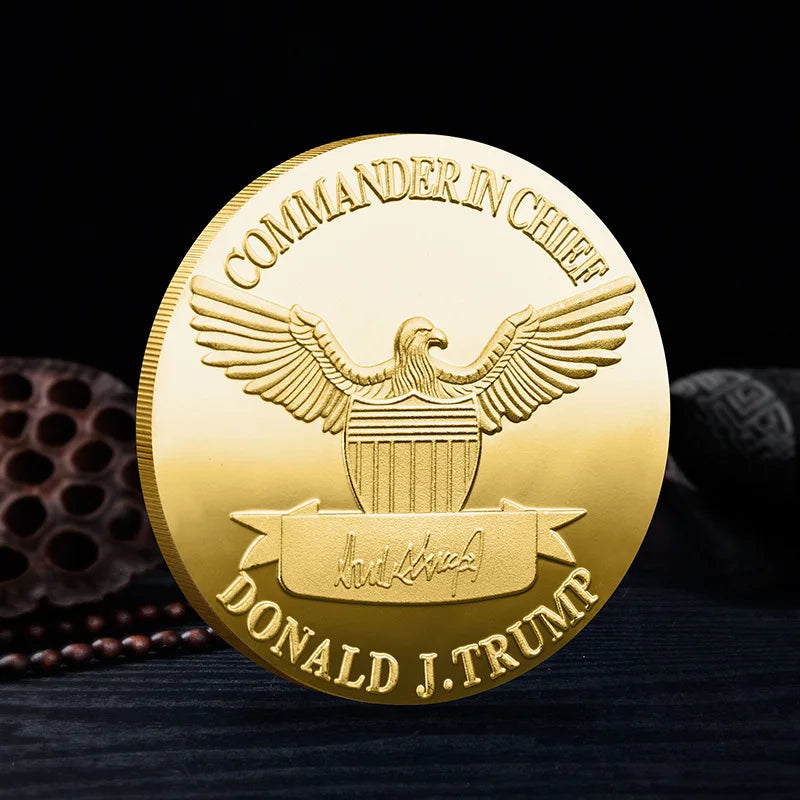 Creative President Donald Trump Silver Gold Plated EAGLE Commemorative Coin Donald J Trump Of US President THE REVENGE TOUR Coin