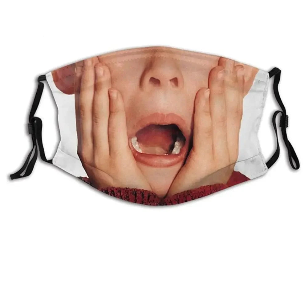 Facial Expression 3D Three-dimensional Mask Personality Printed Funny Printed Mask Cotton Imitation Party Cosplay Mask Gifts