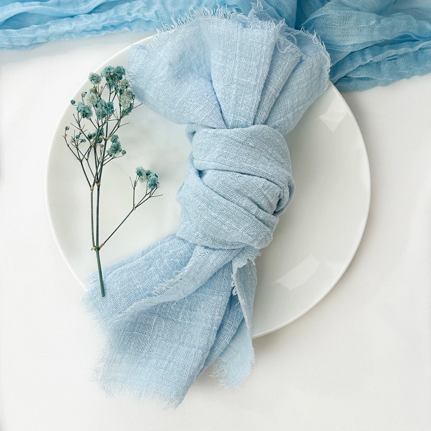10pcs 32x32cm Wholesale terracotta Gauze Cotton Napkin Reusable Tea Towel Wedding Party Christmas Table Decor Retro Burrs napkin