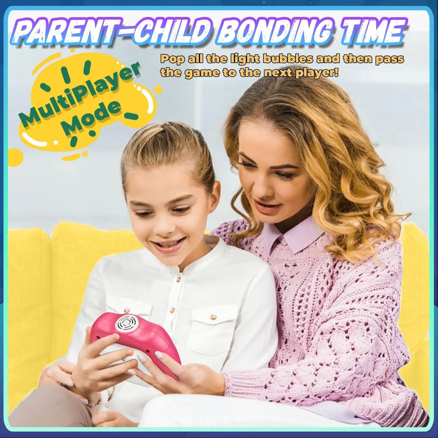 Electronic Pop Push Children's Press Handle Fidget Toy Pinch Sense Quick Push Game Squeeze Relief Toy Whac-A-ole Toy Sensory Toy