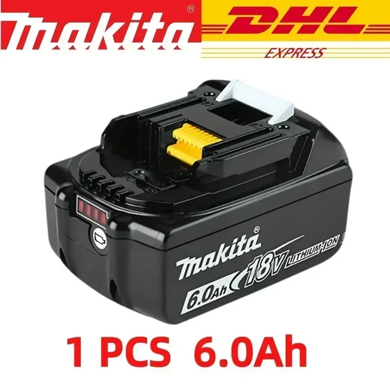 DHL Ship With Charger BL1860 Rechargeable Battery 18V 6.0Ah Lithium Ion for Makita 18v Battery 6Ah BL1850 BL1880 BL1860B LXT400
