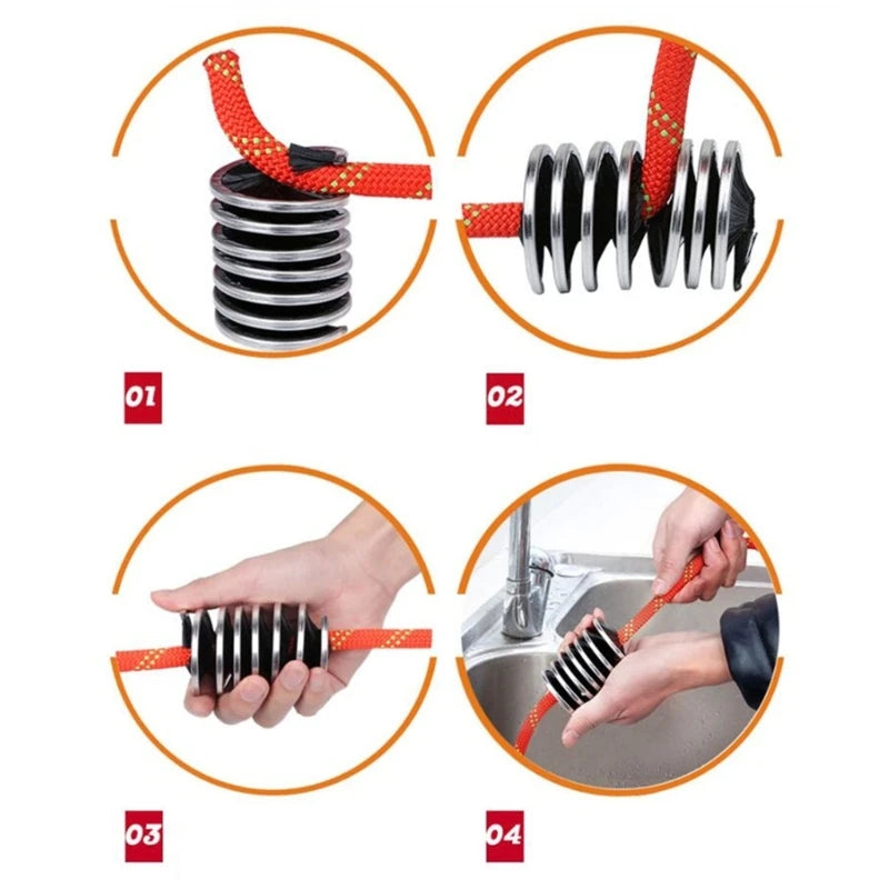 Portable Rope Cleaning Brushes Lightweight Rock Hiking Caving Rope Washing Brushes Outdoor Climbing Tools Accessories 69HD