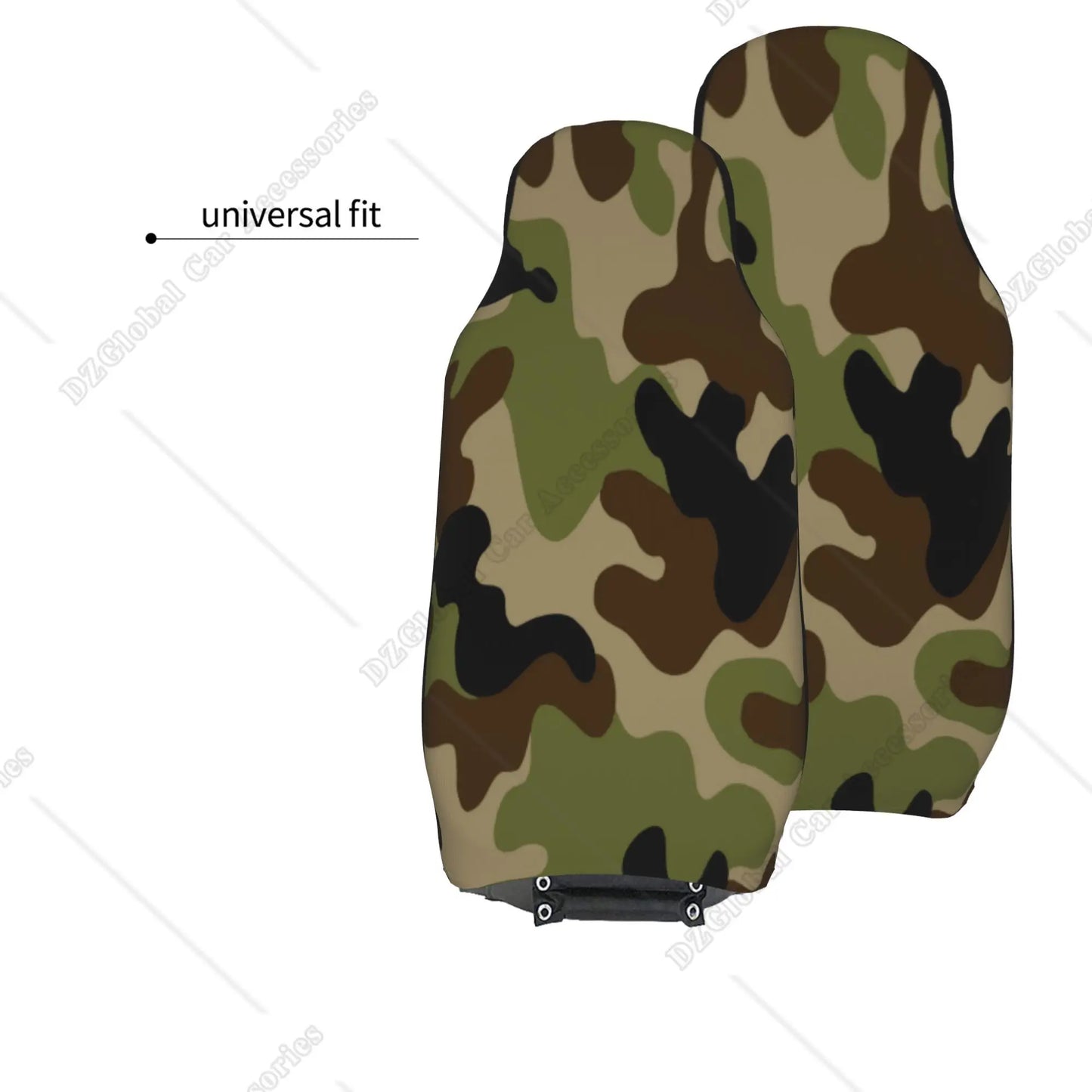 Seat Covers for Cars Camouflage Seamless Pattern Brown Green Black Front Car Seat Cover Easy To Install Universal 2 Pcs