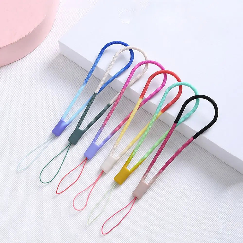 Anti Lost Key Straps Hand Strap Short Rope Phone Hanging Rope Mobile Phone Strap Watercolor Woven Pattern Wrist Hand Strap