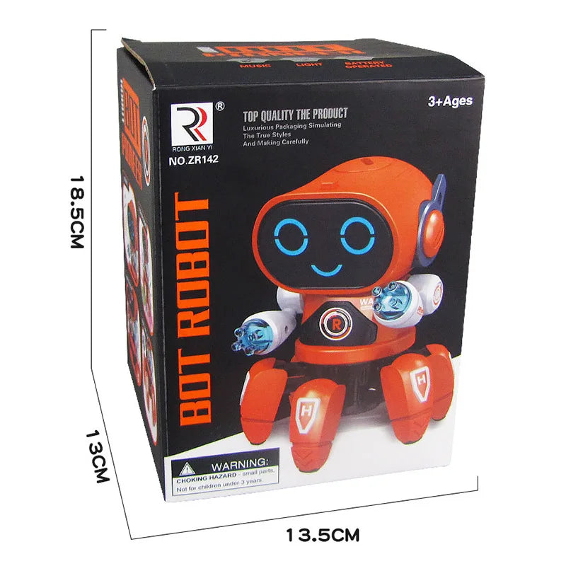 Dancing Six-claw Fish Robot Electronic toy Pet Funny Walking With Music Lightd Interaction Toys for Kids Boys' Birthday Gifts