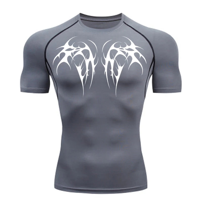 Y2K Men's Turtleneck Compression Shirt Quick Gym Fitness Dry Rash Guard Hight Neck Muscle Athletic Bodybuilding Shirts Cycling