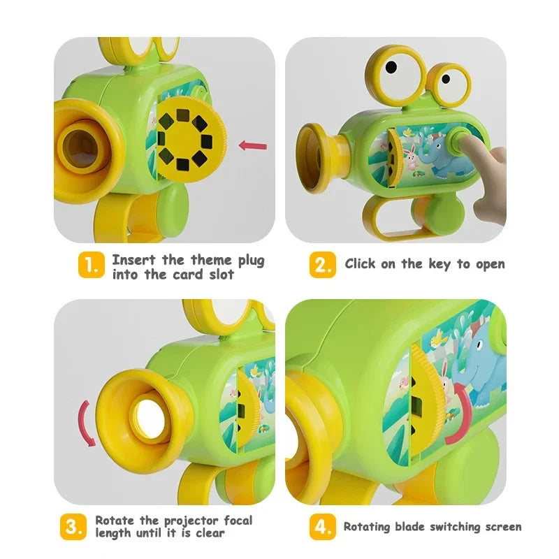 Projection Flashlight, 80Patterns, Early Education, Puzzle, Development Toys, Cartoon, Projector Torch, Baby Toy, Luminous Toys