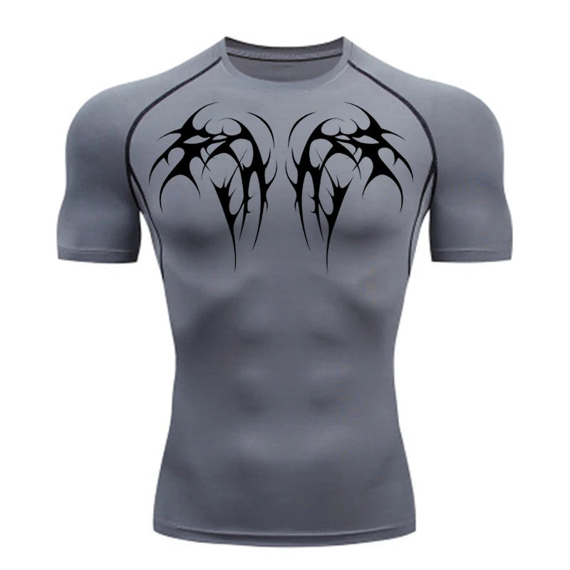 Y2K Men's Turtleneck Compression Shirt Quick Gym Fitness Dry Rash Guard Hight Neck Muscle Athletic Bodybuilding Shirts Cycling