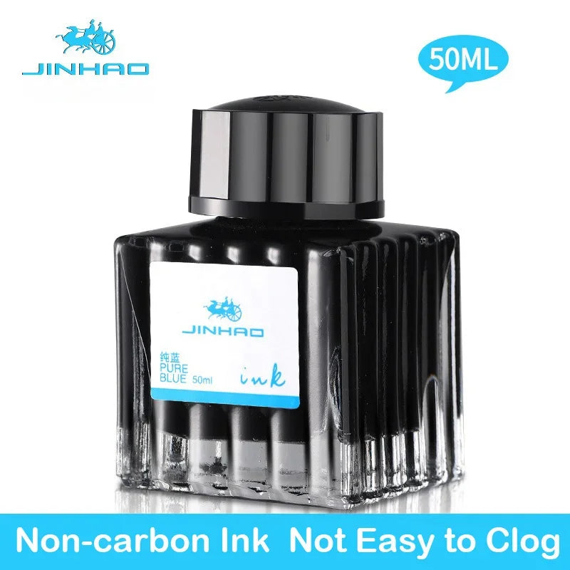 JINHAO 30/50/100ml Fountain Pen Ink Non-carbon Cartridge Refill Glass Bottled Fountain Pen Ink Stationery Office School Supplies
