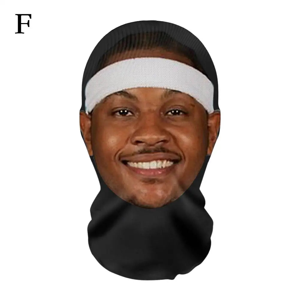 American Basketball League Star,3D Printed Mask, Polyester Material, Suitable For Sports Funny Costume Cosplay Adult Breathable