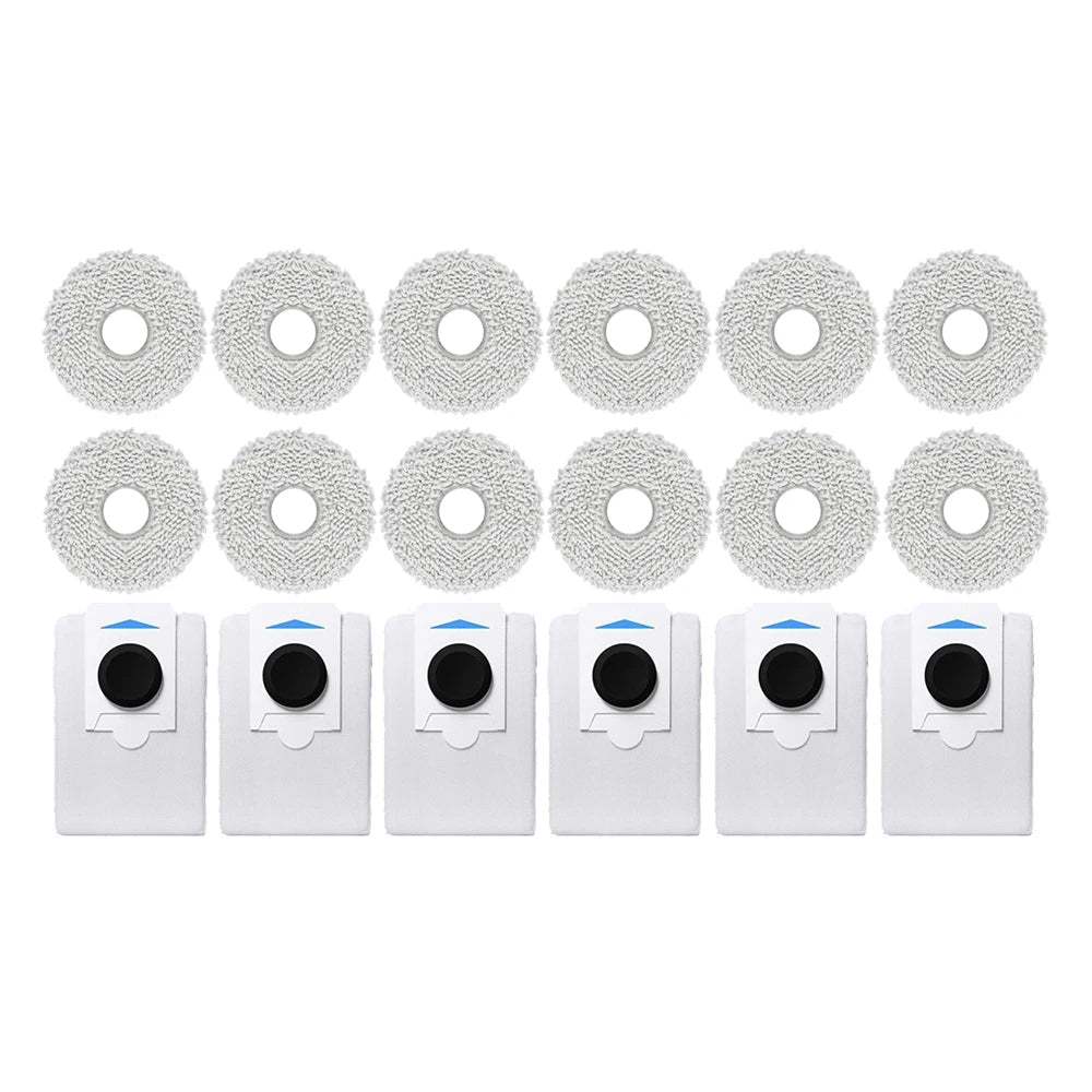 Mop Pads For ECOVACS T30S COMBO\T30S Spare Parts Replacement Consumables Dust Bag Mop Cloth Robot Vacuum Cleaner Accessories