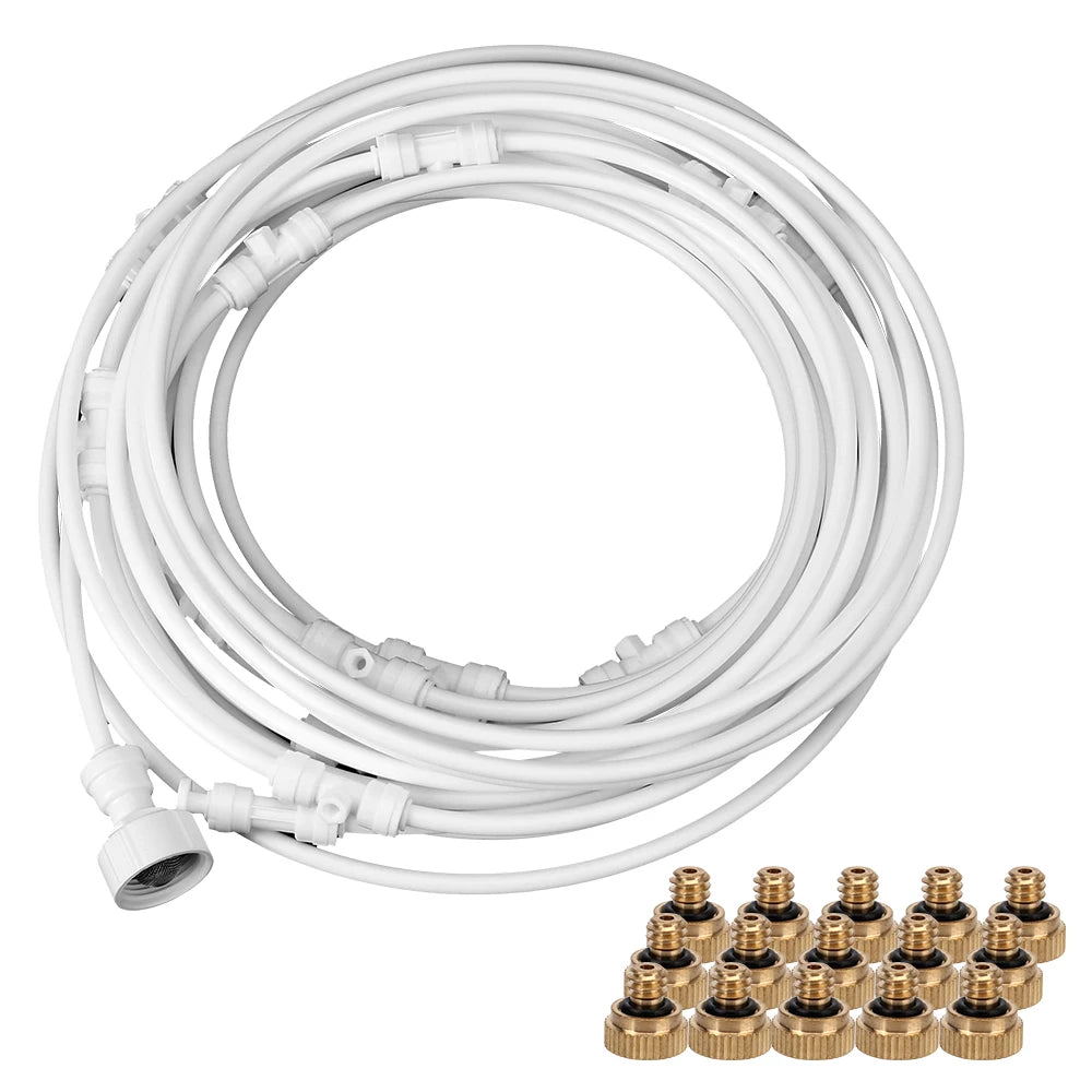 Water Fog Sprayer System Garden Watering Irrigation Mister Nebulizer Sprinkler 6M/9M/12M Patio Cooling Mist System
