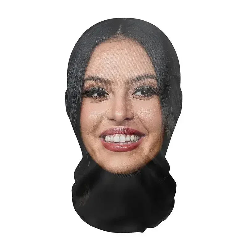 Creative 3d Printed Full Face Mask Head Fit Elastic See-through Mask For Men Women Idea For Anti-facial Cosplay Headdress