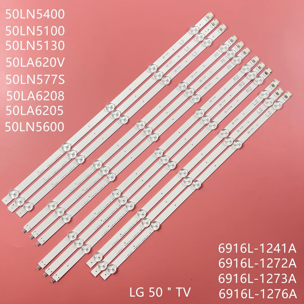 LED Backlight strip 10 lamp For Toshiba 50L2353RK TX-LR50B6 50LN5400 50LA620V 6916L-1276A 1273A 1272A 1241A 50LA6208 50ln540v