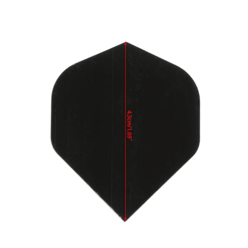 30Pcs PET Dart Flights High Quality Simple Pure Black Darts Accessories Replaceable Dart Wing