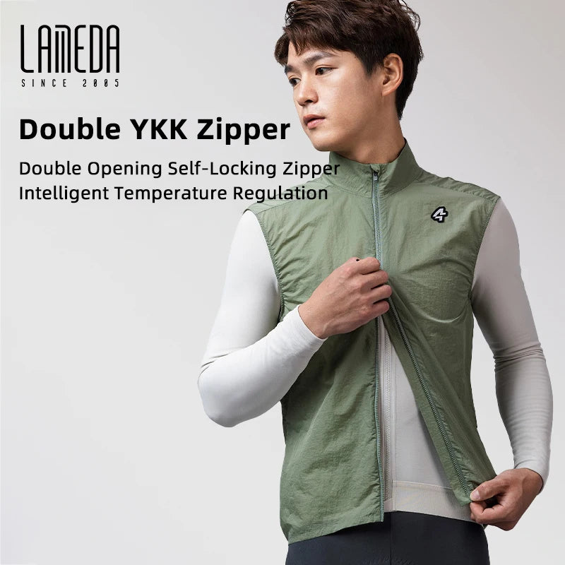 LAMEDA Cycling Vest Men Women Windbreaker Comfortable Breathable Reflective Windproof Lightweight Quick Drying MTB Road Bike Clo