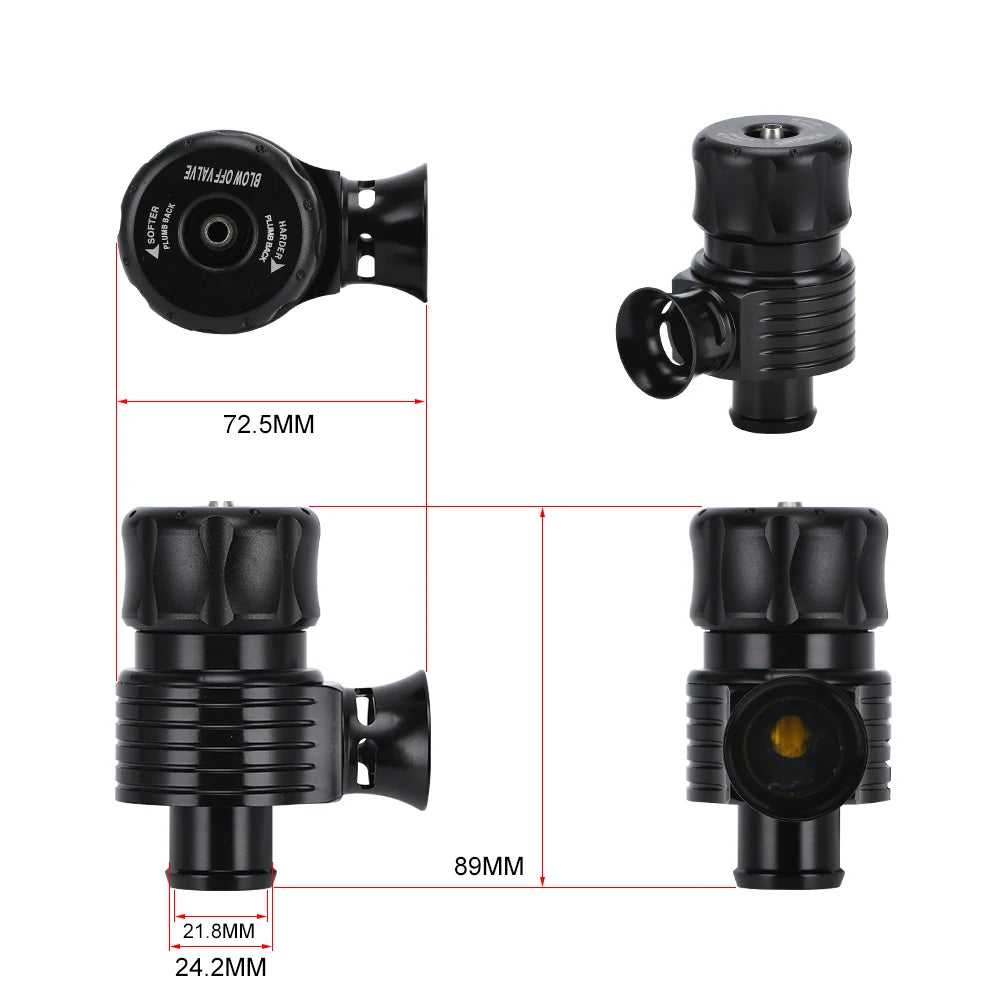 FREE SHIPPING - Turbo Diverter Dump Blow Off Valve With Horn Universal 1.8T 25mm Fitment JR5743