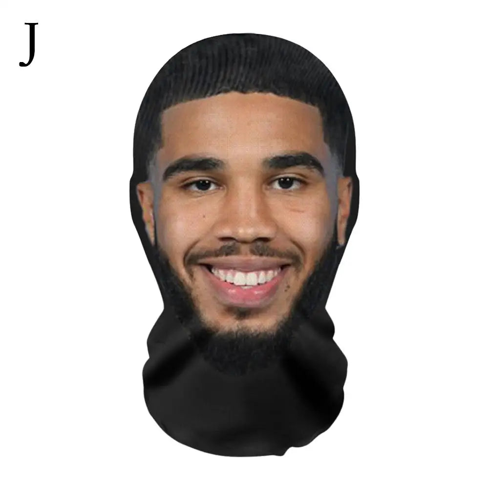 American Basketball League Star,3D Printed Mask, Polyester Material, Suitable For Sports Funny Costume Cosplay Adult Breathable