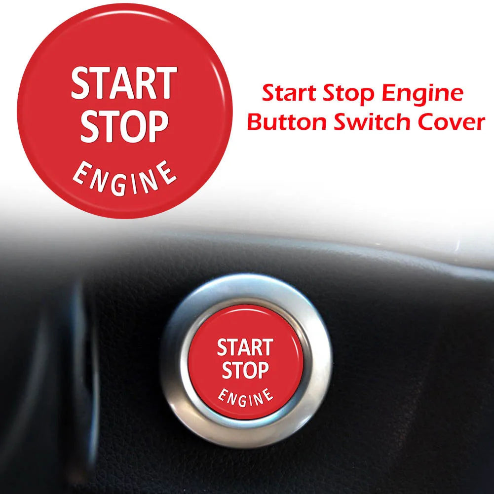 Car Engine Start Stop Switch Button Stickers for BMW X5 E53 E70 X6 E71 E72 X3 E83 X1 E84 E90 E60 E92 E93 E81 E87 Accessories