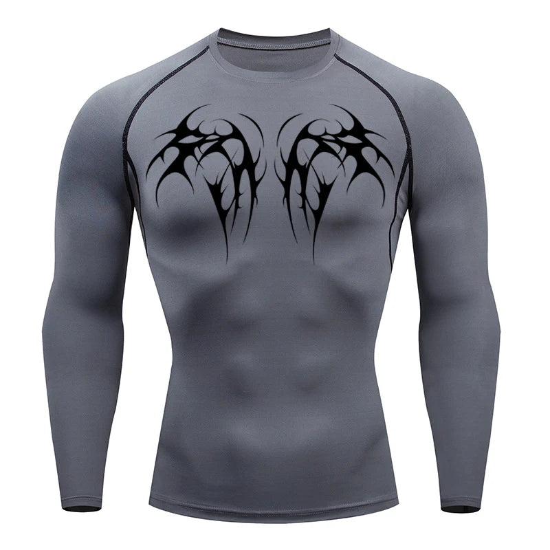 Y2K Men's Turtleneck Compression Shirt Quick Gym Fitness Dry Rash Guard Hight Neck Muscle Athletic Bodybuilding Shirts Cycling