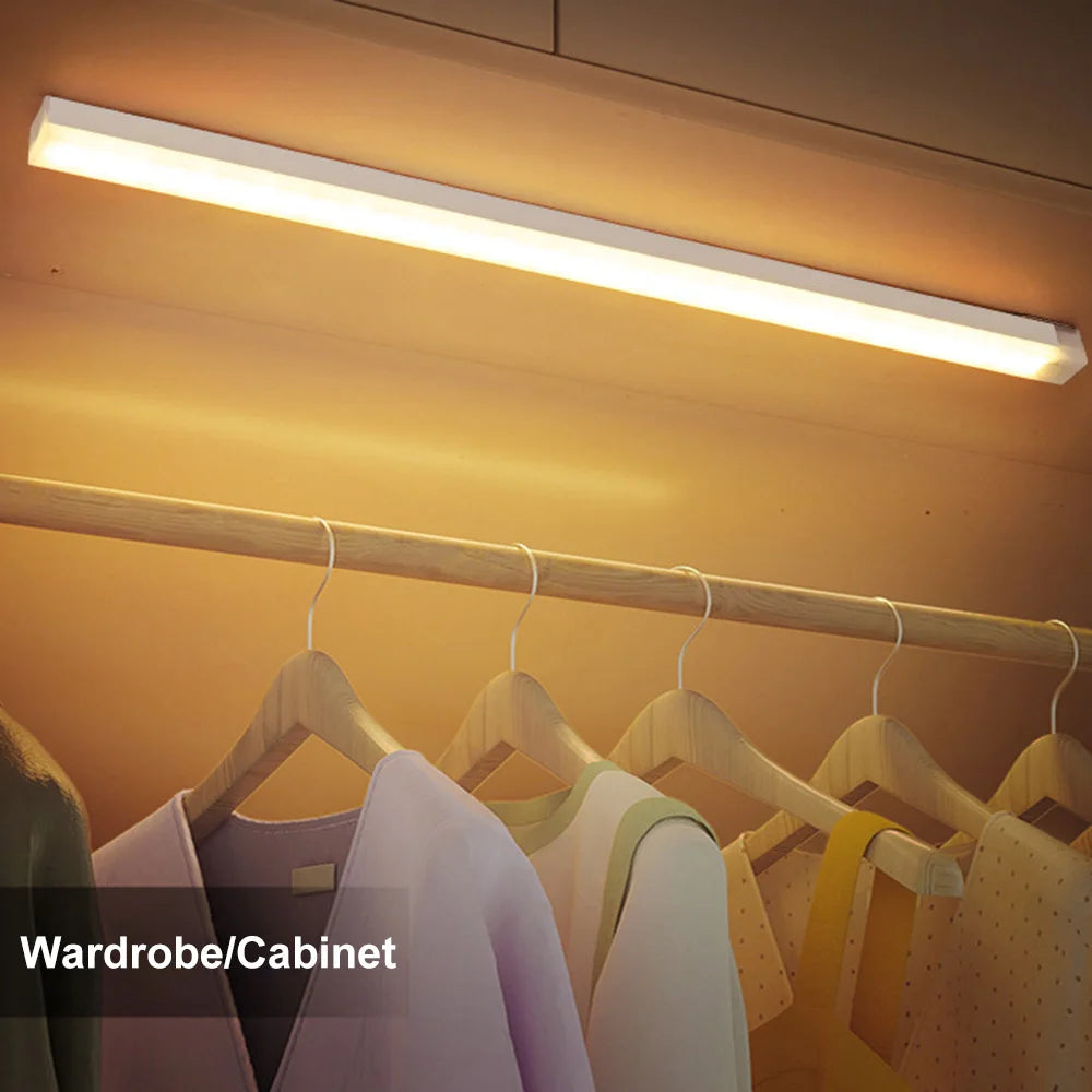 Motion Sensor Light Tubes Wireless USB Rechargeable LED Night Light Closet Wardrobe LED Lights Staircase Kitchen Decorative Lamp