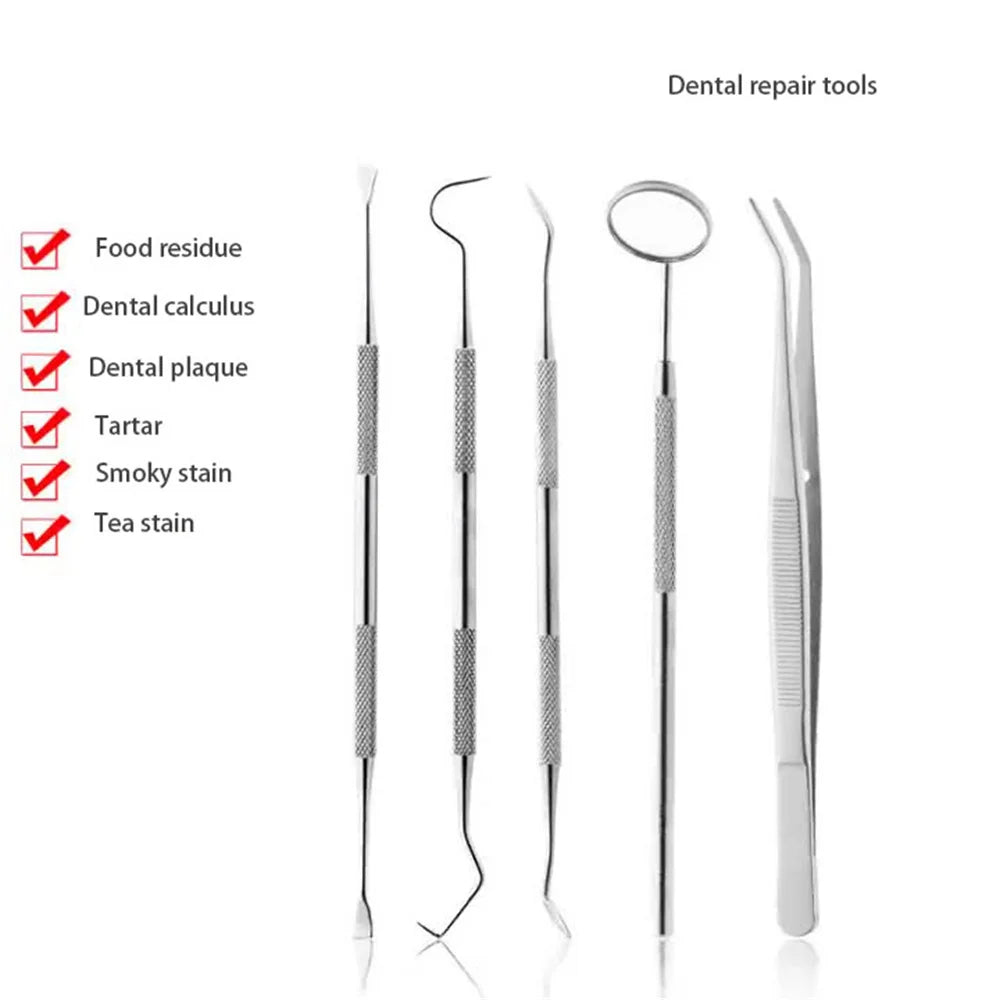 Dental Mirror Sickle Tartar Scaler Teeth Pick Spatula Dental Laboratory Equipment Dentist Gift Oral Care Tooth Cleaning Tools