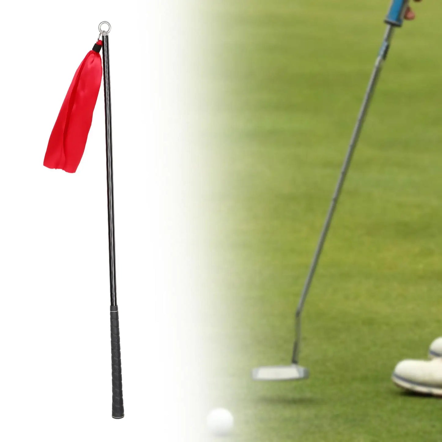 Golf Swing Trainer with Ribbon, 90cm Gesture Alignment Correction Golf Warm up Stick